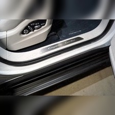 Накладки на пороги (лист шлифорванный Cayenne Turbo) Porsche Cayenne Turbo 2017-нв