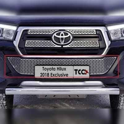 Накладка на решетку радиатора, нижняя (лист) Toyota Hilux 2020-нв