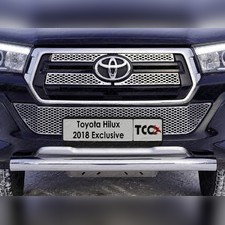 Защита переднего бампера, нижняя 76,1 мм Тoyota Hilux Exclusive 2018-нв