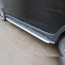 Пороги алюминиевые с пластиковой накладкой 1820 мм Subaru XV 2017-нв
