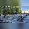 Багажные поперечины в штатные места без рейлингов V3 grey. (серые с замком, с регулировкой длины)