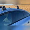 Багажные поперечины в штатные места без рейлингов (серые с замком, с регулировкой длины)