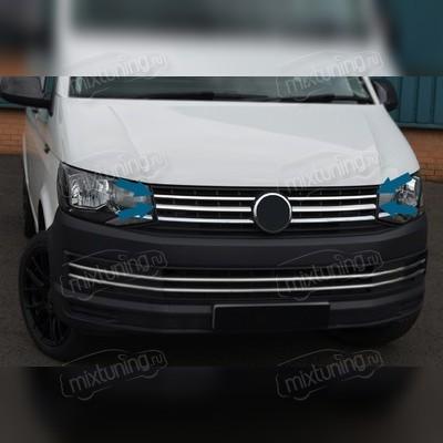 Накладки на решетку радиатора Volkswagen T6 Transporter "Trendline" 4 шт (Нержавеющая сталь)