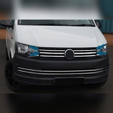 Накладки на решетку радиатора Volkswagen T6 Transporter "Trendline" 4 шт (Нержавеющая сталь)