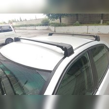 Багажные поперечины в штатные места без рейлингов (черные с замком, с регулировкой длины)