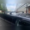 Багажные поперечины в штатные места без рейлингов V3 black. (черные с замком, с регулировкой длины)