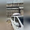 Бокс на крышу аэродинамический белый карбон "Altai" (одностороннее открытие, 220*82*40 см) 510 л
