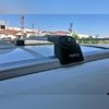 Багажник аэродинамический на рейлинги в штатные места Honda CR-V 2012-2020 (серебристые)