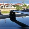 Багажник аэродинамический на рейлинги в штатные места Honda CR-V 2012-2020 (серебристые)