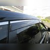 Дефлекторы, ветровики окон с нержавеющим молдингом Mazda CX-5 2011 - 2017 (комплект)