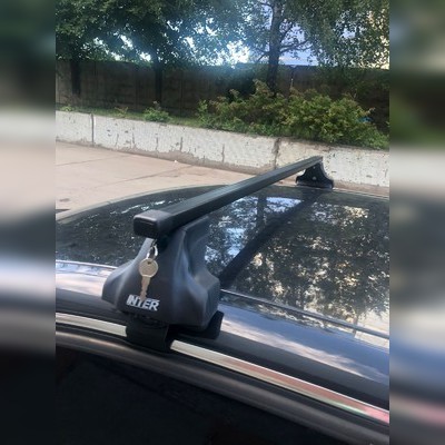 Багажник на крышу за дверной проём (прямоугольные поперечины)Nissan X-Trail T30 2000-2007 (с замком)
