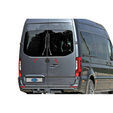 Накладки на низ стекла задних дверей Mercedes Sprinter 907 2018+ (нержавеющая сталь)
