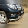 Защита переднего бампера, нижняя (двойная) Toyota Land Cruiser Prado 150 2009-2017