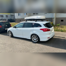 Бокс аэродинамический белый карбон "Sport" двухсторонние открытие 180х79х33см, 330 л