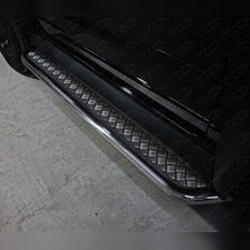 Пороги с площадкой (алюминиевый лист) 42,4 Suzuki Jimny 2019-нв