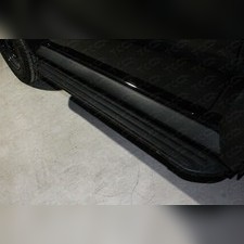 Пороги алюминиевые Slim line Black 1350 мм Suzuki Jimny 2019-нв