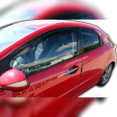 Дефлекторы окон вставные (дымчатые) Opel Corsa 2000-2006 (3d хетчбек)