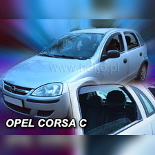 Дефлекторы окон вставные (дымчатые) Opel Corsa 2000-2006 (5d хетчбек)