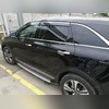 Дефлекторы окон с нержавеющим молдингом Hyundai Santa Fe 2018 - нв (комплект)