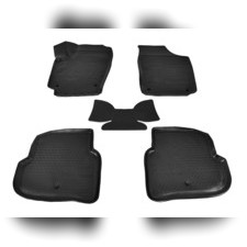 Коврики в салон (черные) для Volkswagen Polo (SD) 3D 2015-2020