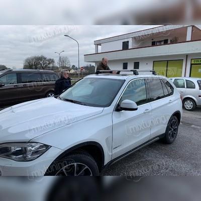 Багажник BMW X3 2019 - нв, на интегрированные рейлинги с замком, модель "Turtle Air 2"