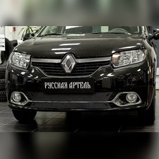 Зимняя заглушка решетки переднего бампера (Privilege, Privilege Luxe) Renault Logan 2014-2017