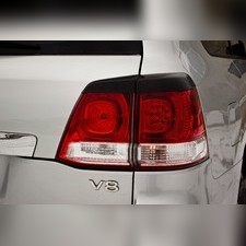 Накладки на задние фонари (реснички) Toyota LC 200 2007-2011