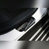 Накладки на пороги (лист зеркальный надпись Toyota) Toyota RAV 4 2018-нв