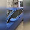 Дефлекторы окон с нержавеющим молдингом Nissan Qashqai II 2014-2021 (Тёмно-Дымчатые) Оригинал (4 шт)