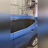 Дефлекторы окон с нержавеющим молдингом Nissan Qashqai II 2014-2021 (Тёмно-Дымчатые) Оригинал (4 шт)