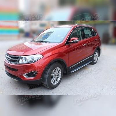 Комплект порогов Chery Tiggo 5 2014 - 2019 (копия оригинала - OEM Style)