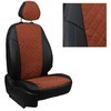 Авточехлы экокожа-алькантара ромб Lada Granta 2011-2018 (задняя спинка и сиденье сплошные)