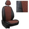 Авточехлы экокожа-алькантара ромб Nissan Terrano III 2012-2017 (с подушками безопасности)
