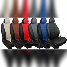 Авточехлы экокожа-ромб Nissan Terrano III 2012-2017 (с подушками безопасности)