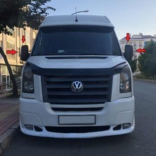 Накладки на зеркала Volkswagen Crafter 2006-2017 (чёрный глянец)