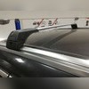 Поперечины на интегрированные рейлинги с замком BMW X1 2015-нв F48 (аэродинамические, серебристые)