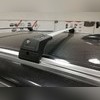 Поперечины на интегрированные рейлинги с замком BMW X4 G02 2018-нв (аэродинамические, серебристые)