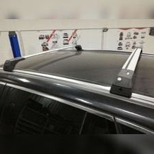 Поперечины на интегрированные рейлинги с замком BMW X4 G02 2018-нв (аэродинамические, серебристые)