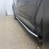 Подножки, подножки. ступени на Toyota RAV 4 (XA50) 2019-2025 OE Style (с надписью RAV 4) Серебристые