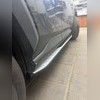 Подножки, подножки. ступени на Toyota RAV 4 (XA50) 2019-2025 OE Style (с надписью RAV 4) Серебристые