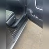 Подножки, подножки. ступени на Toyota RAV 4 (XA50) 2019-2025 OE Style (с надписью RAV 4) Серебристые