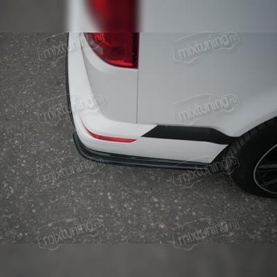 Элероны на задний бампер Volkswagen T6.1 Transporter 2020-2025 (2 части) чёрный