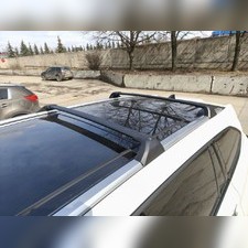 Поперечины на штатные рейлинги Toyota Highlander IV (U70) 2019-нв (OEM) черные С ЗАМКОМ