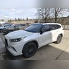 Поперечины на штатные рейлинги Toyota Highlander IV (U70) 2019-нв (OEM) черные С ЗАМКОМ