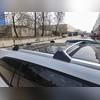 Поперечины на штатные рейлинги Toyota Highlander IV (U70) 2019-нв (OEM) черные С ЗАМКОМ
