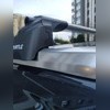 Багажник с замком на оригинальные рейлинги Audi Q7 2015-нв (серебристый)