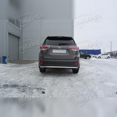 Защита задняя нижняя d57 мм Toyota Highlander 2014 - 2020