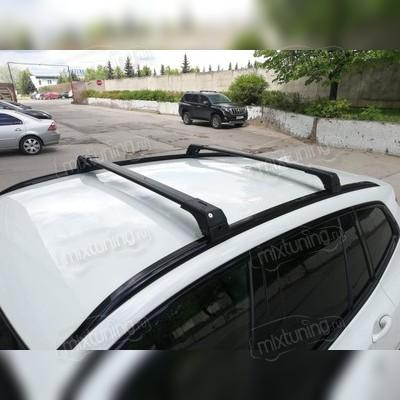 Багажник аэродинамический BMW X6 2014 - нв на интегрированные рейлинги с замком SKYBAR (черные)