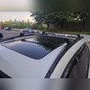 Багажник BMW X7 2018 - нв на интегрированные рейлинги с замком SKYBAR (аэродинамические, черные)