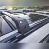 Багажник BMW X7 2018 - нв на интегрированные рейлинги с замком SKYBAR (аэродинамические, черные)